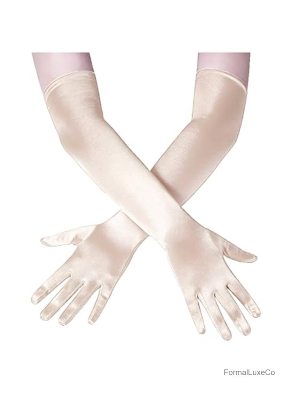 21-Inch Satin Opera Gloves Long Elbow Length 1920s Costume Accessory
